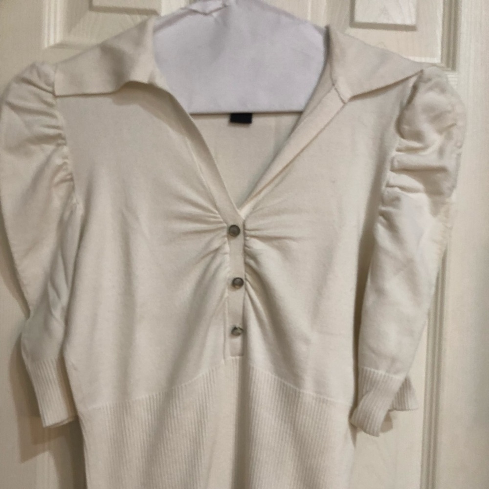 Two INC short sleeve fitted sweaters sz S